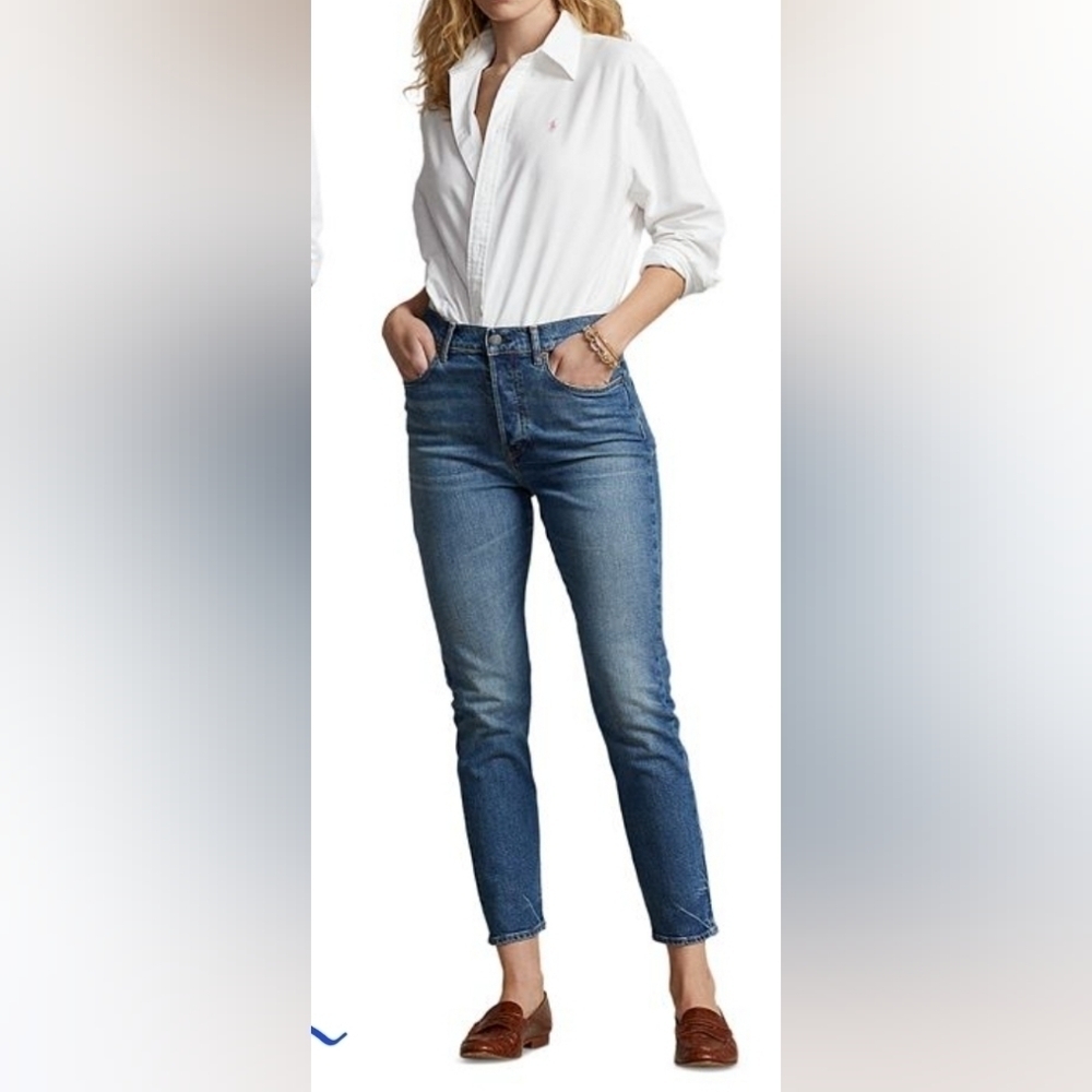 Polo Ralph Lauren Distressed Slim Cropped Jeans